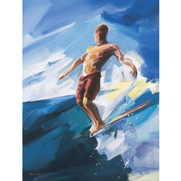SURF PRINT-hang ten – Surf Art Ganadu Original Paintings