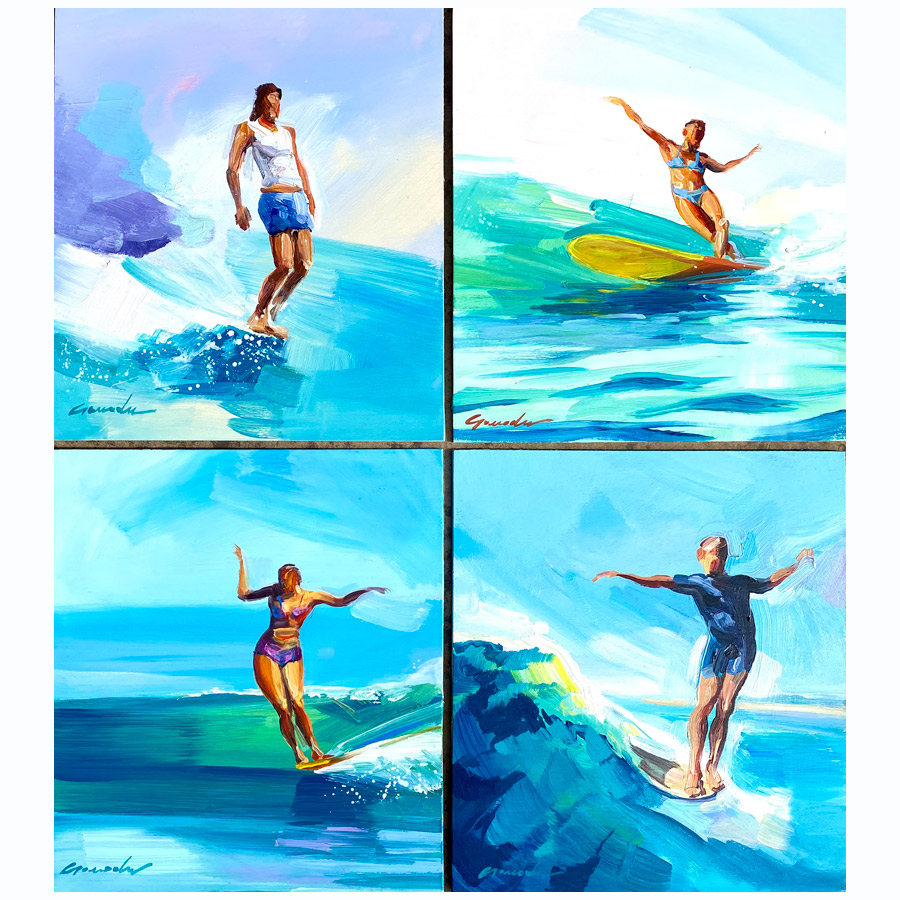 Pin by ana festas on Quadros  Surfer painting, Surf painting, Surf art  painting